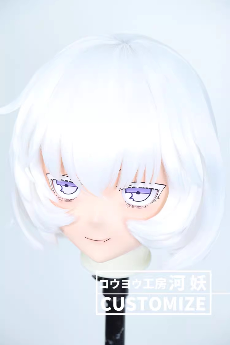 二次元美少女　フルヘッド着ぐるみマスク(C-31~C-40)　通気孔付　高品質樹脂製　サイズオーダーメイド　鍵つき全頭面　KIGURUMI変身　コスプレマスク　河妖工房製品　正規品保証　全国送料無料-19