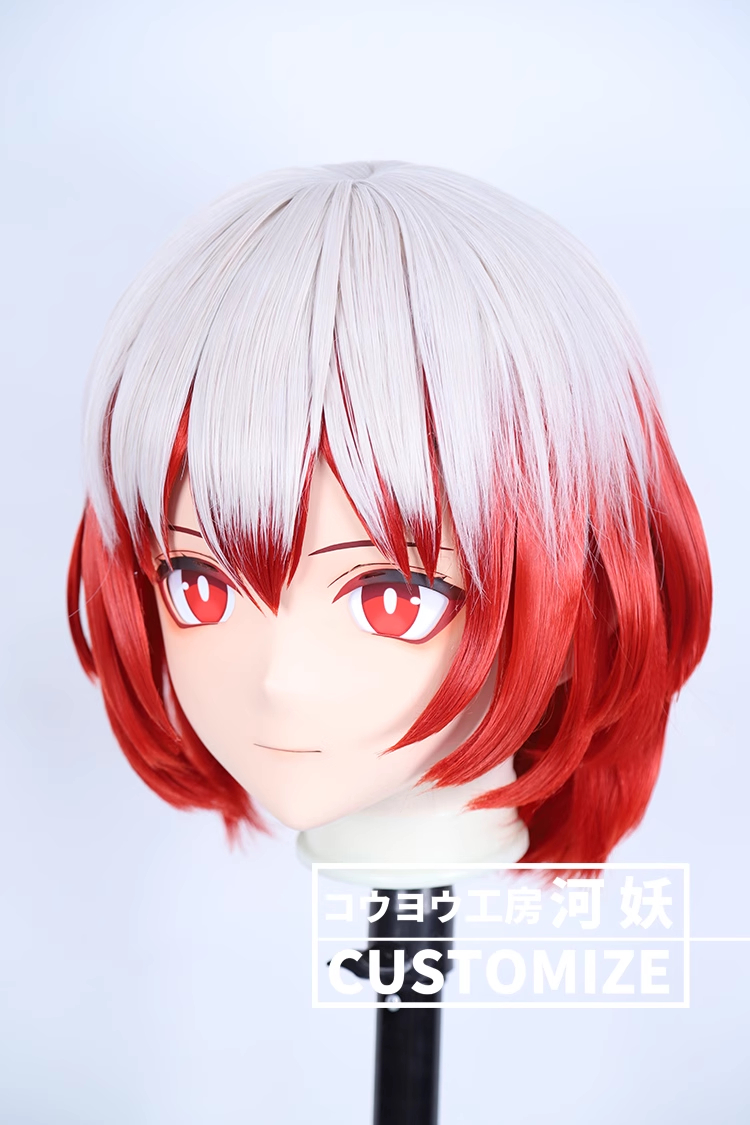 二次元美少女　フルヘッド着ぐるみマスク(C-41~C-50)　通気孔付　高品質樹脂製　サイズオーダーメイド　鍵つき全頭面　KIGURUMI変身　コスプレマスク　河妖工房製品　正規品保証　全国送料無料-2