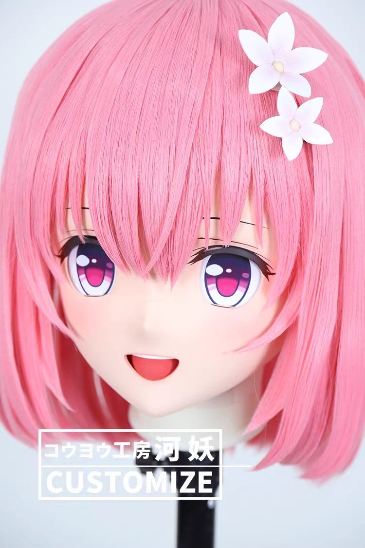 二次元美少女　フルヘッド着ぐるみマスク(C-41~C-50)　通気孔付　高品質樹脂製　サイズオーダーメイド　鍵つき全頭面　KIGURUMI変身　コスプレマスク　河妖工房製品　正規品保証　全国送料無料-10