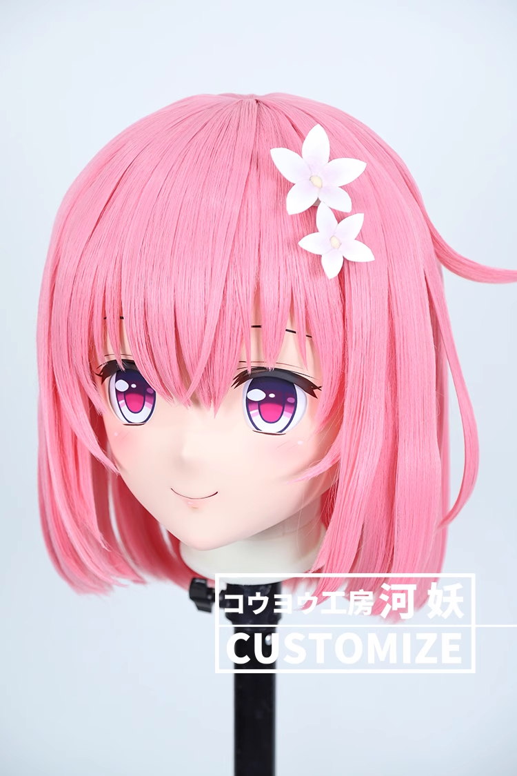 二次元美少女　フルヘッド着ぐるみマスク(C-41~C-50)　通気孔付　高品質樹脂製　サイズオーダーメイド　鍵つき全頭面　KIGURUMI変身　コスプレマスク　河妖工房製品　正規品保証　全国送料無料-12