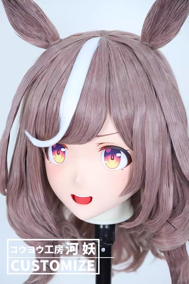 二次元美少女　フルヘッド着ぐるみマスク(C-61~C-70)　通気孔付　高品質樹脂製　サイズオーダーメイド　鍵つき全頭面　KIGURUMI変身　コスプレマスク　河妖工房製品　正規品保証　全国送料無料-2