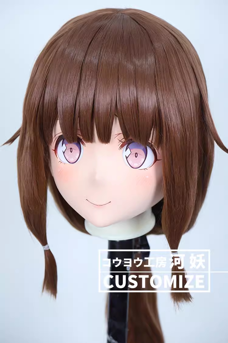 二次元美少女　フルヘッド着ぐるみマスク(C-61~C-70)　通気孔付　高品質樹脂製　サイズオーダーメイド　鍵つき全頭面　KIGURUMI変身　コスプレマスク　河妖工房製品　正規品保証　全国送料無料-8