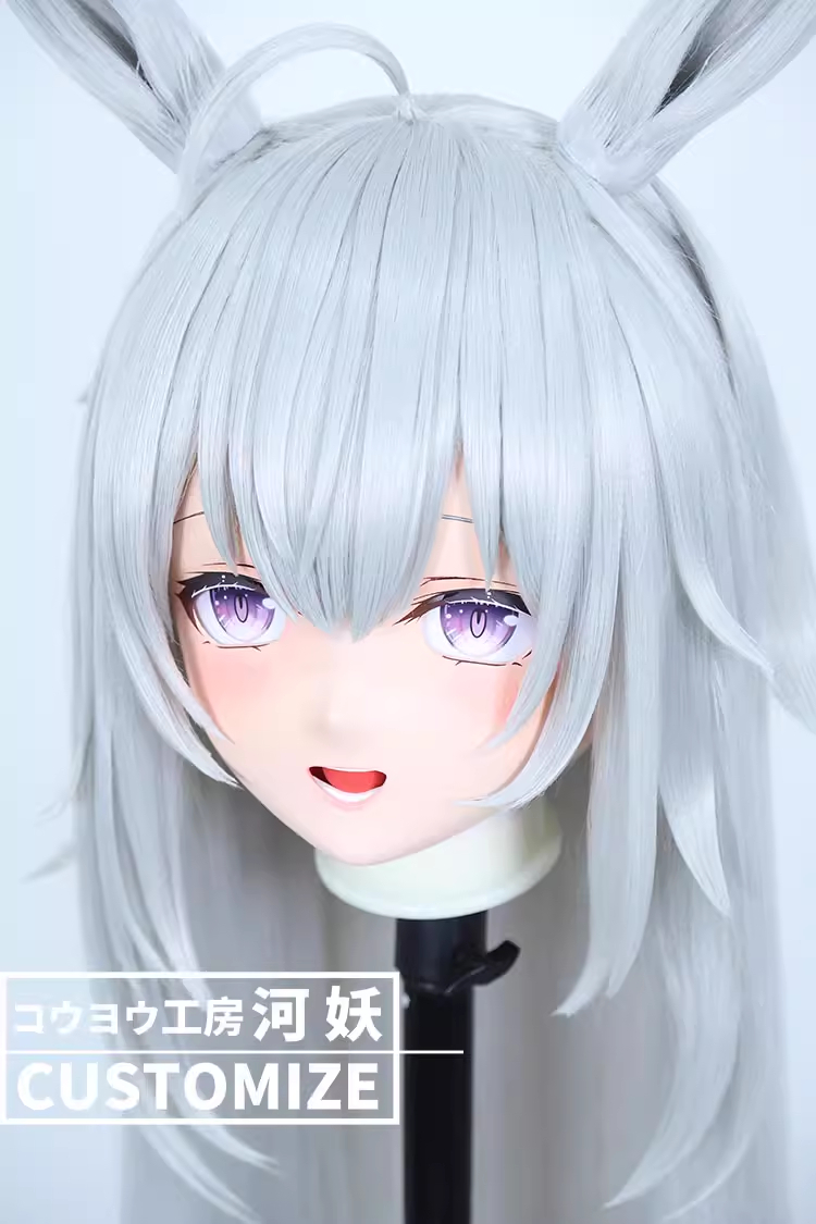 二次元美少女　フルヘッド着ぐるみマスク(C-61~C-70)　通気孔付　高品質樹脂製　サイズオーダーメイド　鍵つき全頭面　KIGURUMI変身　コスプレマスク　河妖工房製品　正規品保証　全国送料無料-10