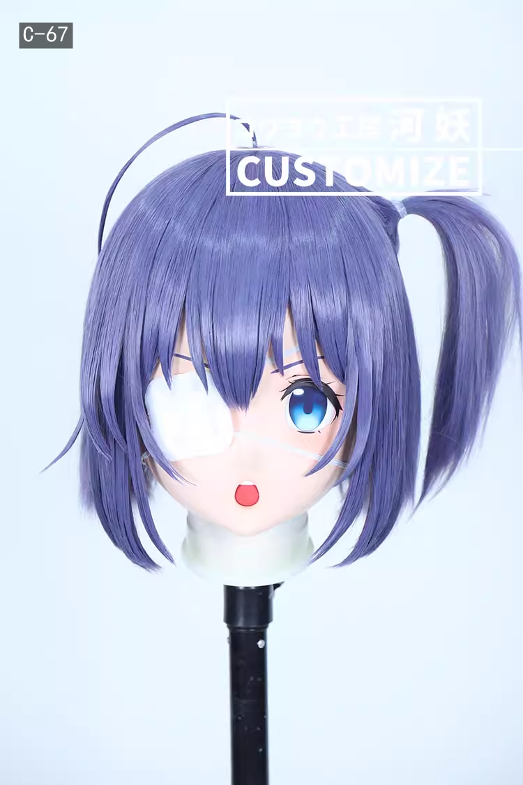 二次元美少女　フルヘッド着ぐるみマスク(C-61~C-70)　通気孔付　高品質樹脂製　サイズオーダーメイド　鍵つき全頭面　KIGURUMI変身　コスプレマスク　河妖工房製品　正規品保証　全国送料無料-13