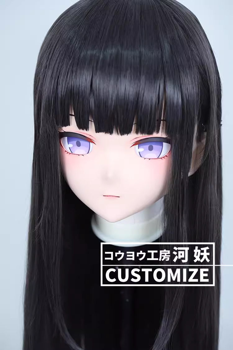 二次元美少女　フルヘッド着ぐるみマスク(C-61~C-70)　通気孔付　高品質樹脂製　サイズオーダーメイド　鍵つき全頭面　KIGURUMI変身　コスプレマスク　河妖工房製品　正規品保証　全国送料無料-16