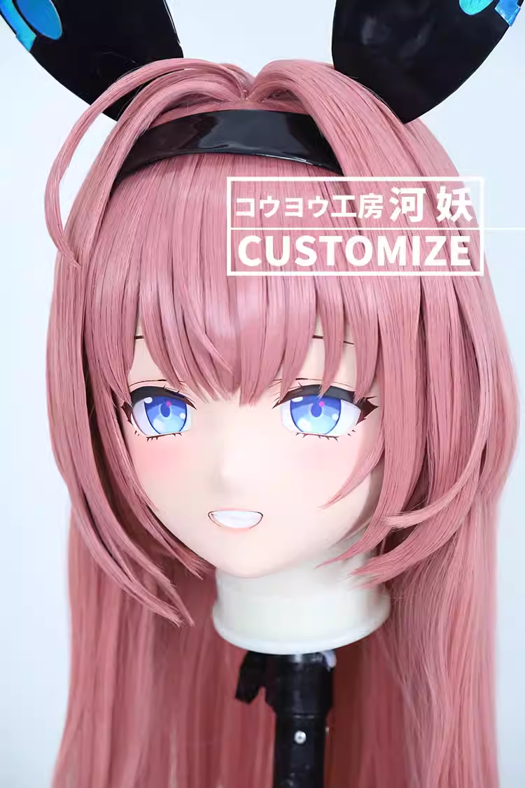 二次元美少女　フルヘッド着ぐるみマスク(C-61~C-70)　通気孔付　高品質樹脂製　サイズオーダーメイド　鍵つき全頭面　KIGURUMI変身　コスプレマスク　河妖工房製品　正規品保証　全国送料無料-20