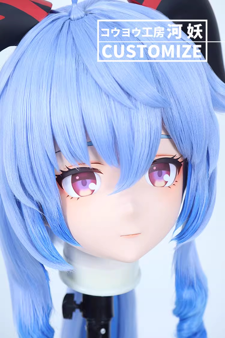 二次元美少女　フルヘッド着ぐるみマスク(C-71~C-80)　通気孔付　高品質樹脂製　サイズオーダーメイド　鍵つき全頭面　KIGURUMI変身　コスプレマスク　河妖工房製品　正規品保証　全国送料無料-4