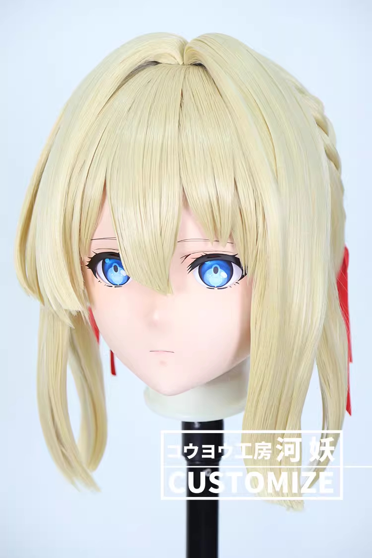 二次元美少女　フルヘッド着ぐるみマスク(C-71~C-80)　通気孔付　高品質樹脂製　サイズオーダーメイド　鍵つき全頭面　KIGURUMI変身　コスプレマスク　河妖工房製品　正規品保証　全国送料無料-6