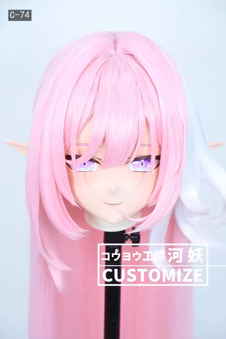二次元美少女　フルヘッド着ぐるみマスク(C-71~C-80)　通気孔付　高品質樹脂製　サイズオーダーメイド　鍵つき全頭面　KIGURUMI変身　コスプレマスク　河妖工房製品　正規品保証　全国送料無料-7