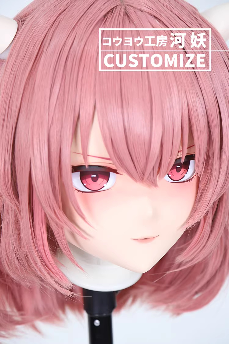 二次元美少女　フルヘッド着ぐるみマスク(C-71~C-80)　通気孔付　高品質樹脂製　サイズオーダーメイド　鍵つき全頭面　KIGURUMI変身　コスプレマスク　河妖工房製品　正規品保証　全国送料無料-10
