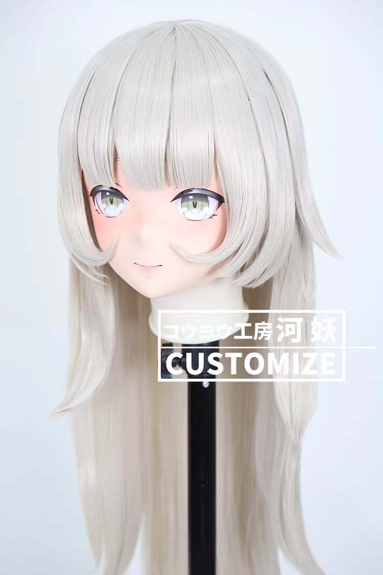 二次元美少女　フルヘッド着ぐるみマスク(C-71~C-80)　通気孔付　高品質樹脂製　サイズオーダーメイド　鍵つき全頭面　KIGURUMI変身　コスプレマスク　河妖工房製品　正規品保証　全国送料無料-12