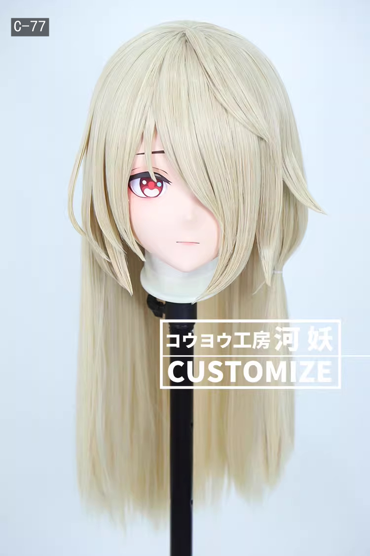 二次元美少女　フルヘッド着ぐるみマスク(C-71~C-80)　通気孔付　高品質樹脂製　サイズオーダーメイド　鍵つき全頭面　KIGURUMI変身　コスプレマスク　河妖工房製品　正規品保証　全国送料無料-13