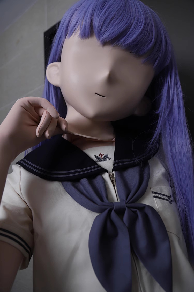 顔無し　全頭着ぐるみマスクRR-0　KIGURUMI変身　コスプレマスク　後ろマジックテープ　ウィッグ付き　河妖工房製品　正規品保証　全国送料無料-5