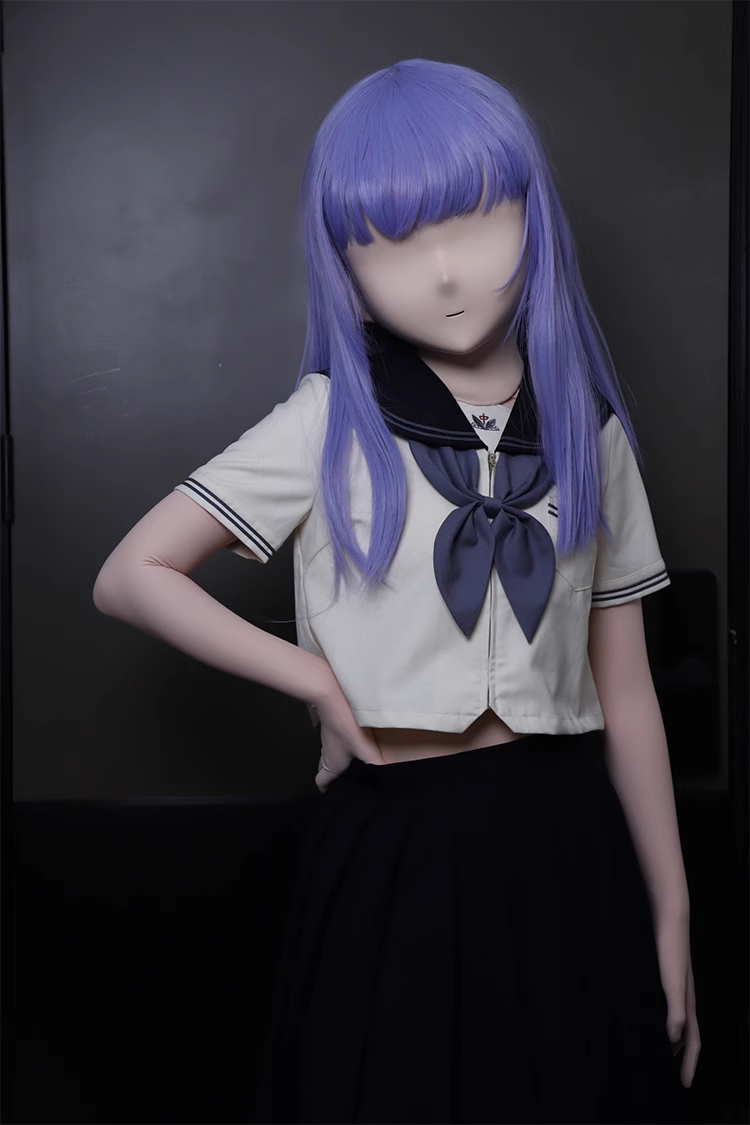 顔無し　全頭着ぐるみマスクRR-0　KIGURUMI変身　コスプレマスク　後ろマジックテープ　ウィッグ付き　河妖工房製品　正規品保証　全国送料無料-6