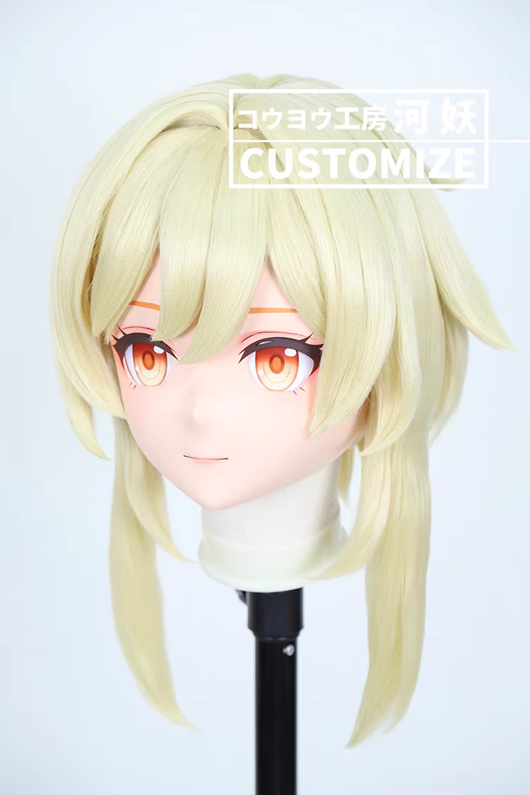 二次元美少女　フルヘッド着ぐるみマスク(C-71~C-80)　通気孔付　高品質樹脂製　サイズオーダーメイド　鍵つき全頭面　KIGURUMI変身　コスプレマスク　河妖工房製品　正規品保証　全国送料無料-18