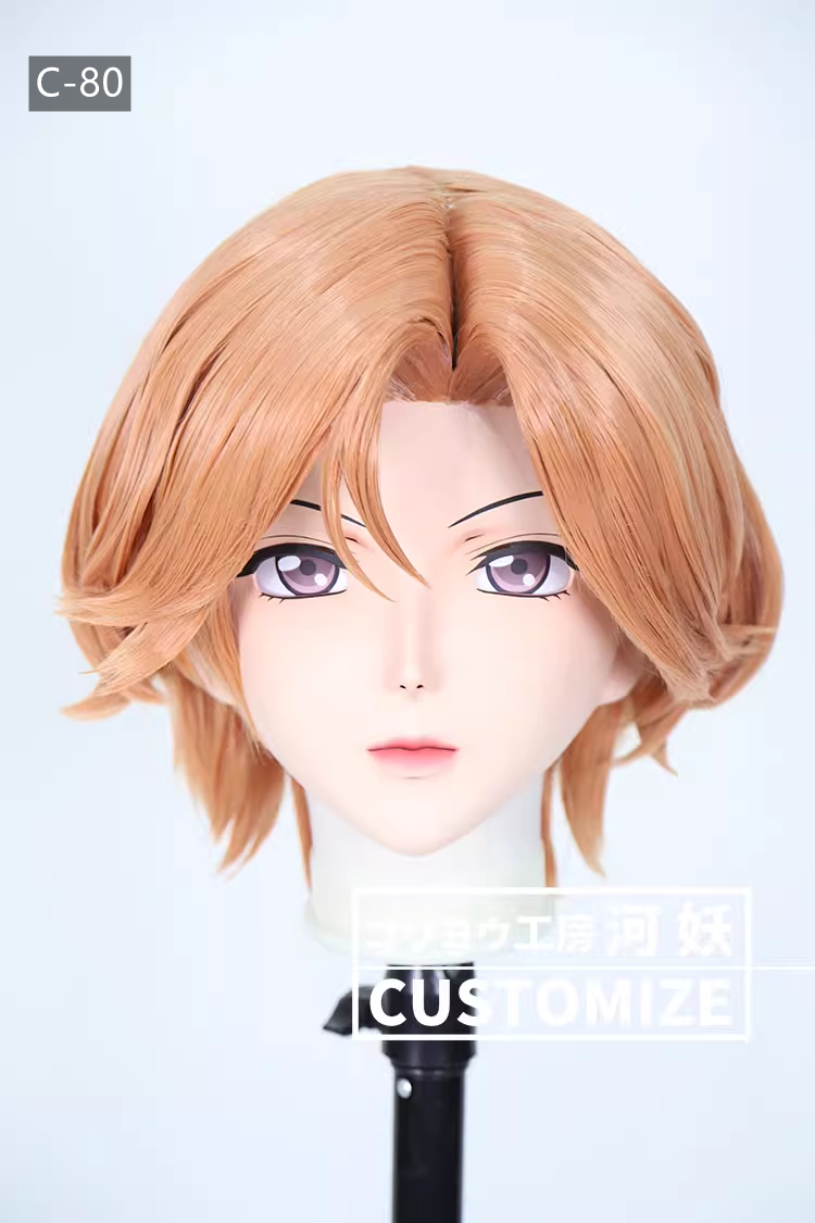 二次元美少女　フルヘッド着ぐるみマスク(C-71~C-80)　通気孔付　高品質樹脂製　サイズオーダーメイド　鍵つき全頭面　KIGURUMI変身　コスプレマスク　河妖工房製品　正規品保証　全国送料無料-19