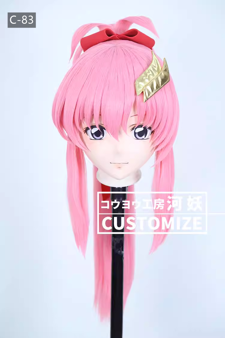 二次元美少女　フルヘッド着ぐるみマスク(C-81~C-90)　通気孔付　高品質樹脂製　サイズオーダーメイド　鍵つき全頭面　KIGURUMI変身　コスプレマスク　河妖工房製品　正規品保証　全国送料無料-6