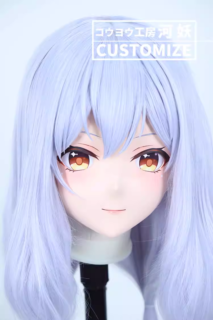 二次元美少女　フルヘッド着ぐるみマスク(C-81~C-90)　通気孔付　高品質樹脂製　サイズオーダーメイド　鍵つき全頭面　KIGURUMI変身　コスプレマスク　河妖工房製品　正規品保証　全国送料無料-17
