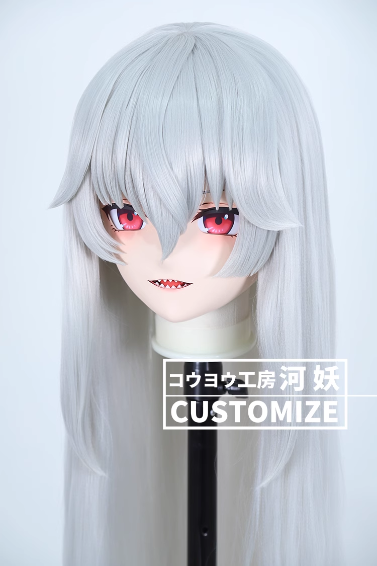 フルヘッド　KIGURUMIマスク(C-91~C-100)　通気孔付　高品質樹脂製　サイズオーダーメイド　かぎ付き全頭面　二次元美少女　コスプレマスク　河妖工房製品　正規品保証　全国送料無料-11