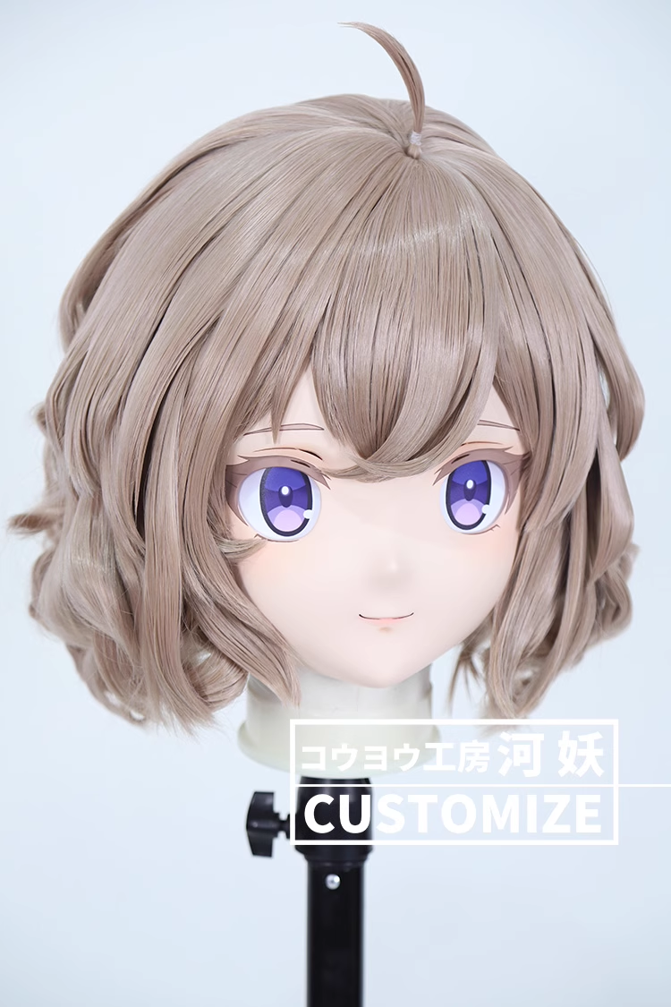 フルヘッド　KIGURUMIマスク(C-91~C-100)　通気孔付　高品質樹脂製　サイズオーダーメイド　かぎ付き全頭面　二次元美少女　コスプレマスク　河妖工房製品　正規品保証　全国送料無料-19
