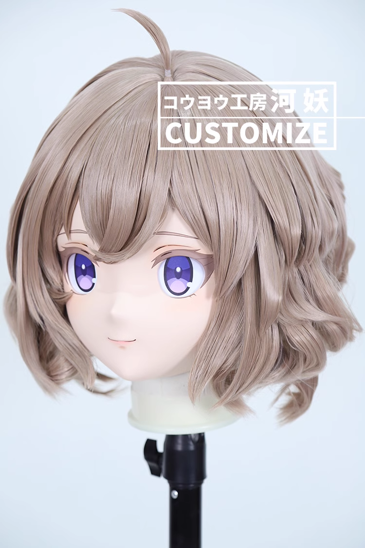 フルヘッド　KIGURUMIマスク(C-91~C-100)　通気孔付　高品質樹脂製　サイズオーダーメイド　かぎ付き全頭面　二次元美少女　コスプレマスク　河妖工房製品　正規品保証　全国送料無料-20