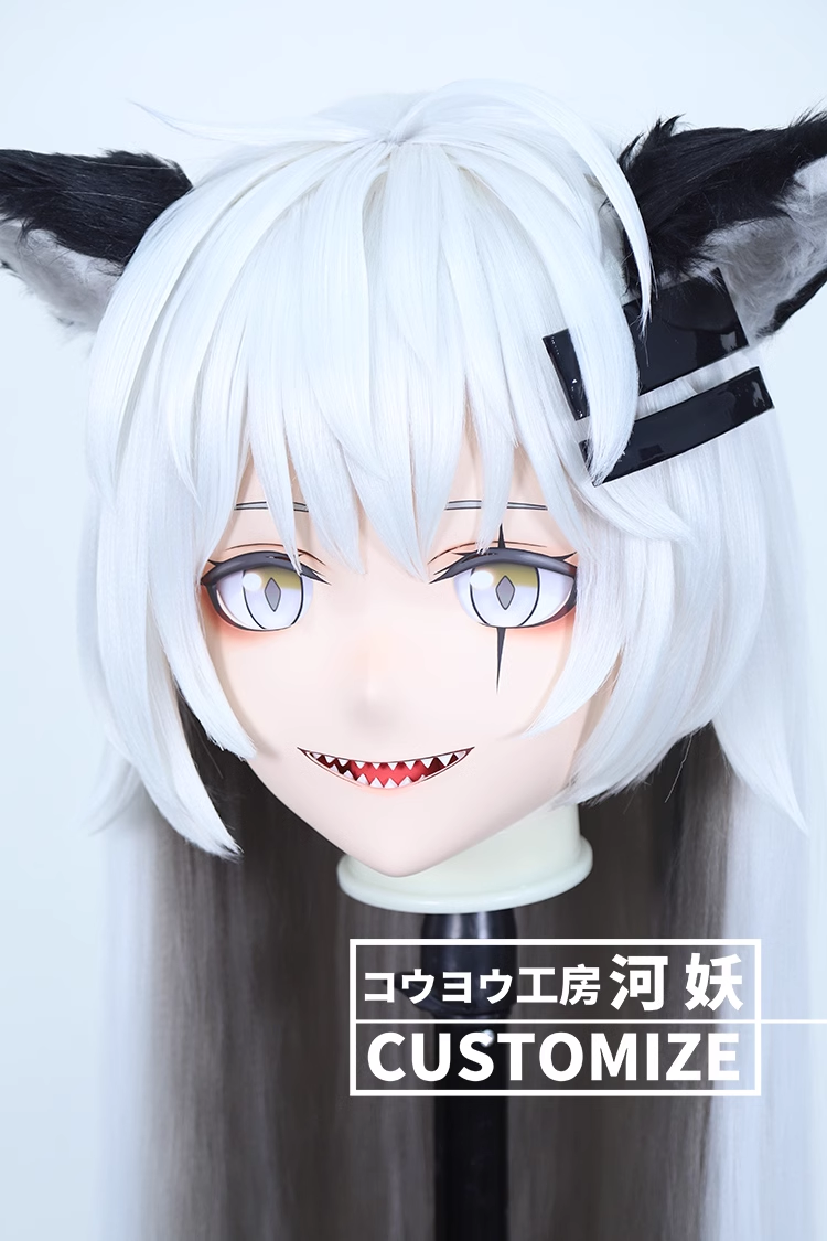 フルヘッド　KIGURUMIマスク(C-91~C-100)　通気孔付　高品質樹脂製　サイズオーダーメイド　かぎ付き全頭面　二次元美少女　コスプレマスク　河妖工房製品　正規品保証　全国送料無料-26