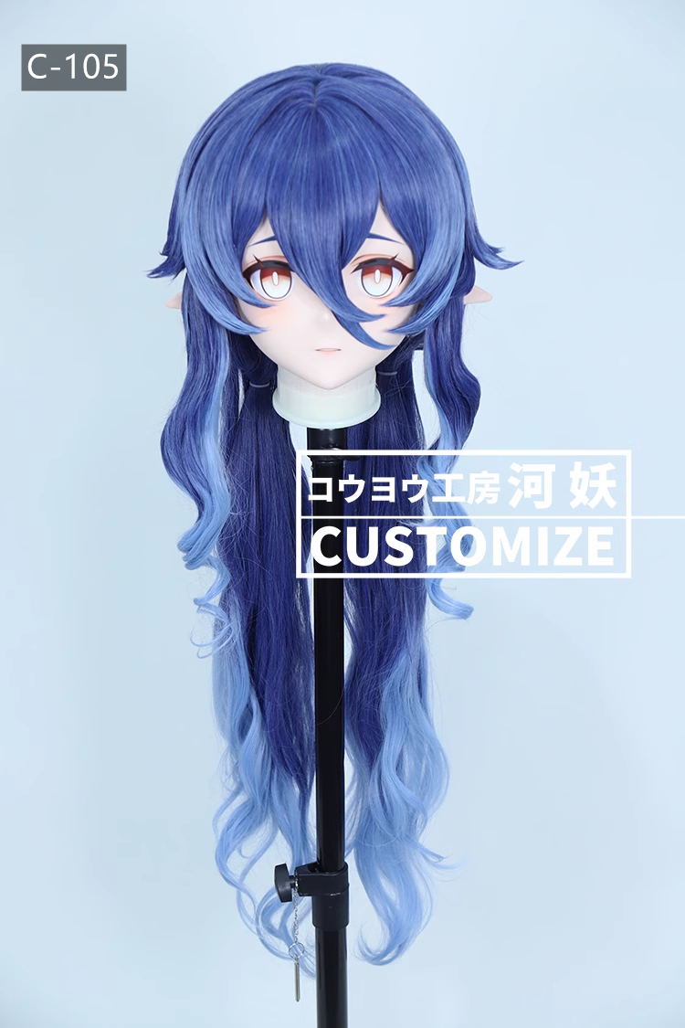 河妖工房製品　KIGURUMIマスク(C-101~C-110)　二次元美少女　通気孔付　高品質樹脂製　サイズオーダーメイド　かぎ付き全頭マスク　正規品保証　全国送料無料-11