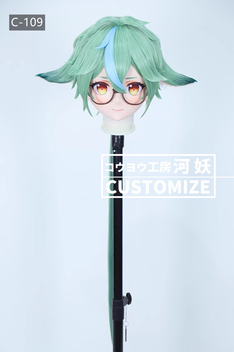 河妖工房製品　KIGURUMIマスク(C-101~C-110)　二次元美少女　通気孔付　高品質樹脂製　サイズオーダーメイド　かぎ付き全頭マスク　正規品保証　全国送料無料-21