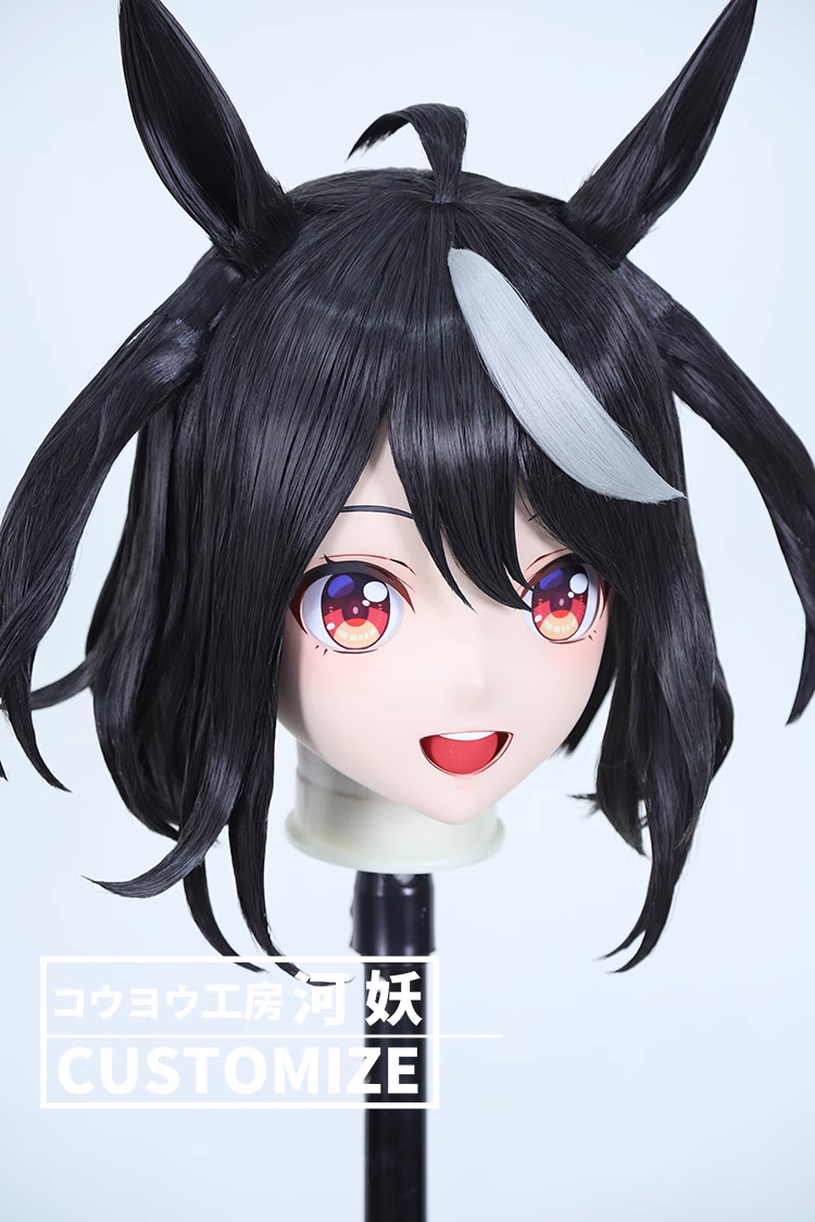 二次元美少女　鍵つき全頭面　KIGURUMIマスク(C-121~C-130)　通気孔付　高品質樹脂製　サイズオーダーメイド　フルヘッド　アニメマスク　河妖工房製品　正規品保証　全国送料無料-11