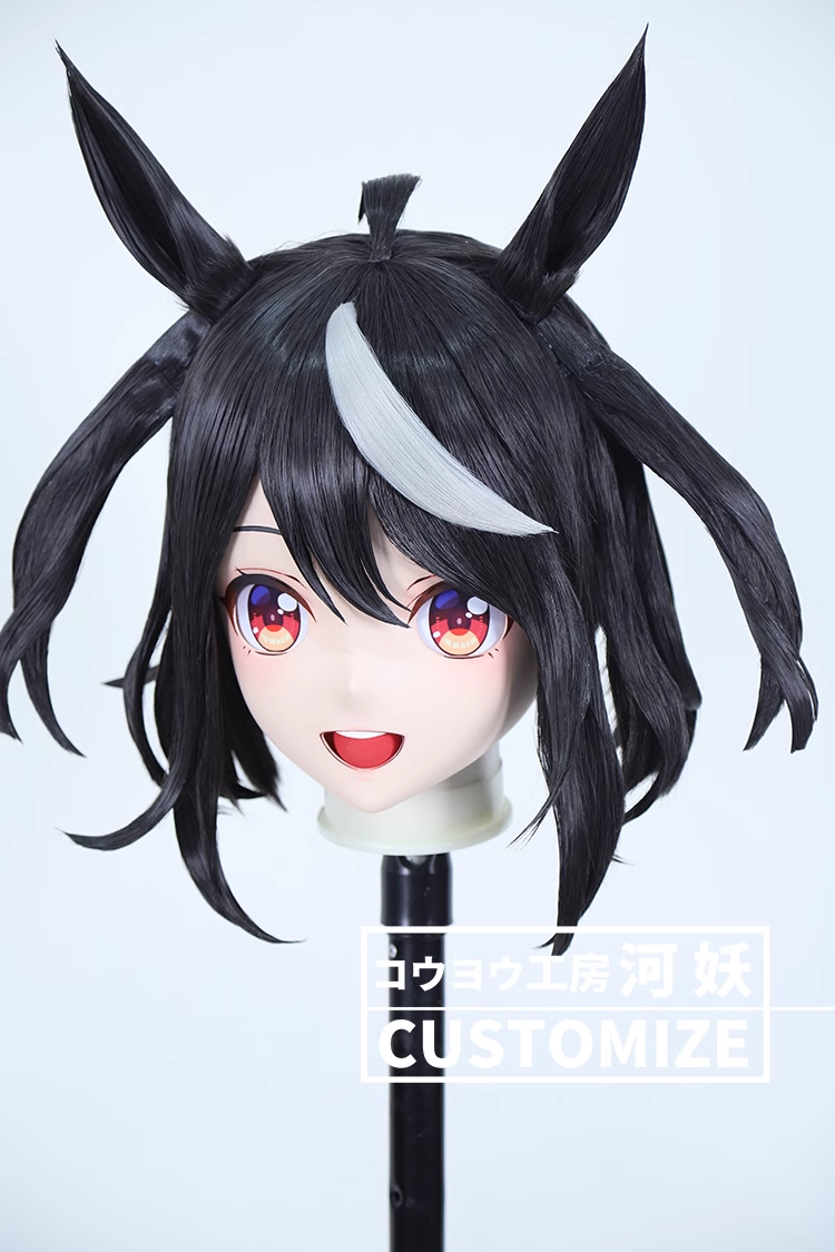 二次元美少女　鍵つき全頭面　KIGURUMIマスク(C-121~C-130)　通気孔付　高品質樹脂製　サイズオーダーメイド　フルヘッド　アニメマスク　河妖工房製品　正規品保証　全国送料無料-12