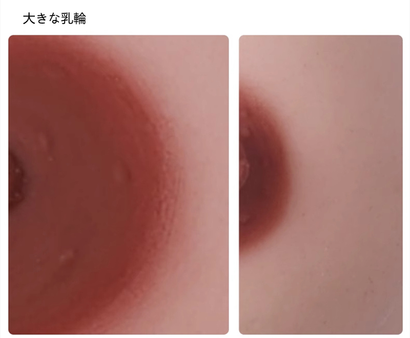 クルーネック / ラウンドネック / 丸首タイプのシリコンバスト　C/D/G/Hカップ　大きな乳輪がポイント！ 超リアル　高弾性綿/シリコン充填　女装変装用必要品　高品質医療用シリコン製-5