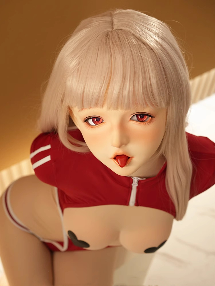 大人気着ぐるみMask　月神シリーズ　「銀月」　舌出てる超萌え全頭着ぐるみマスク＆専用の銀色ウィッグセット　サイズオーダーメイド　着ぐるみちゃんは何してても可愛い　河妖工房製品　正規品保証　全国送料無料-2