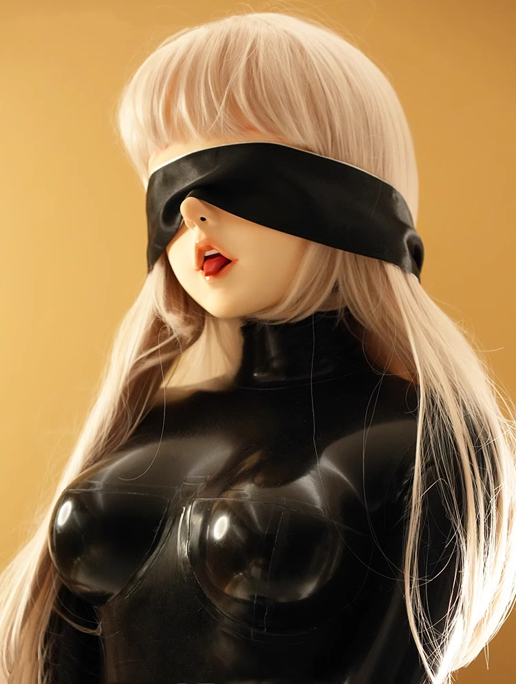 大人気着ぐるみMask　月神シリーズ　「銀月」　舌出てる超萌え全頭着ぐるみマスク＆専用の銀色ウィッグセット　サイズオーダーメイド　着ぐるみちゃんは何してても可愛い　河妖工房製品　正規品保証　全国送料無料-6