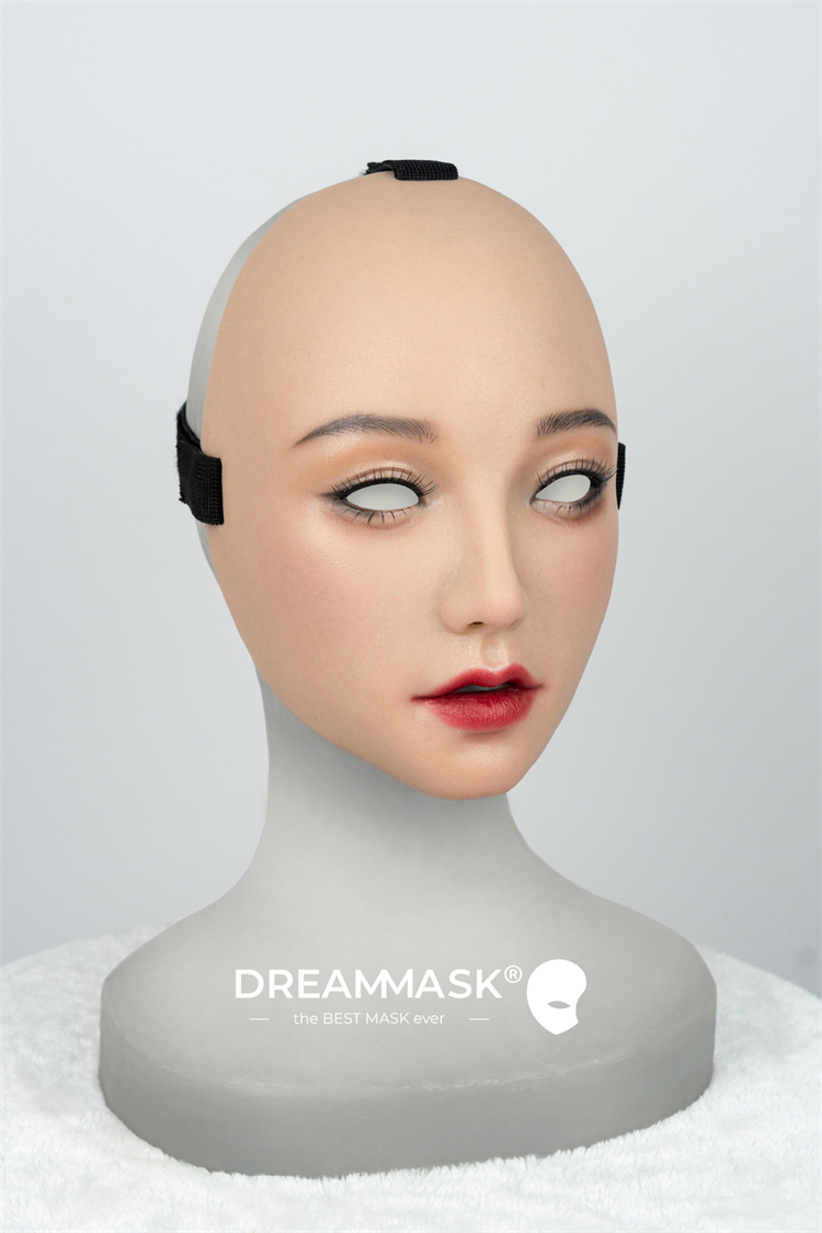 新作登場！！AI美少女の瑶ちゃん　M27　フィメールマスク　超可愛い顏　ハーフマスク/全頭マスク　ノーマルメイク/ビューティーメイク/女神スペシャルメイク付き　瞳取り外し可能　高級シリコン素材　CDCOSER通販　女装子グッズ　全国送料無料-6