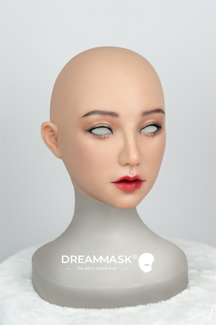 新作登場！！AI美少女の瑶ちゃん　M27　フィメールマスク　超可愛い顏　ハーフマスク/全頭マスク　ノーマルメイク/ビューティーメイク/女神スペシャルメイク付き　瞳取り外し可能　高級シリコン素材　CDCOSER通販　女装子グッズ　全国送料無料-12