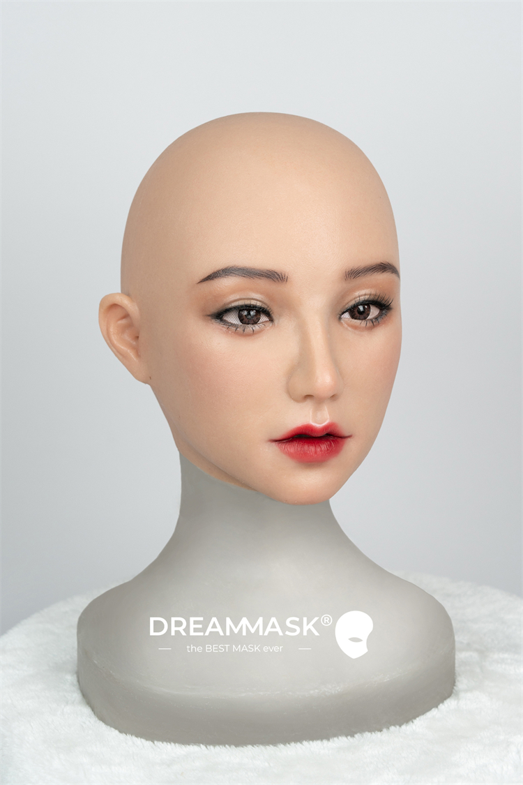 新作登場！！AI美少女の瑶ちゃん　M27　フィメールマスク　超可愛い顏　ハーフマスク/全頭マスク　ノーマルメイク/ビューティーメイク/女神スペシャルメイク付き　瞳取り外し可能　高級シリコン素材　CDCOSER通販　女装子グッズ　全国送料無料-16