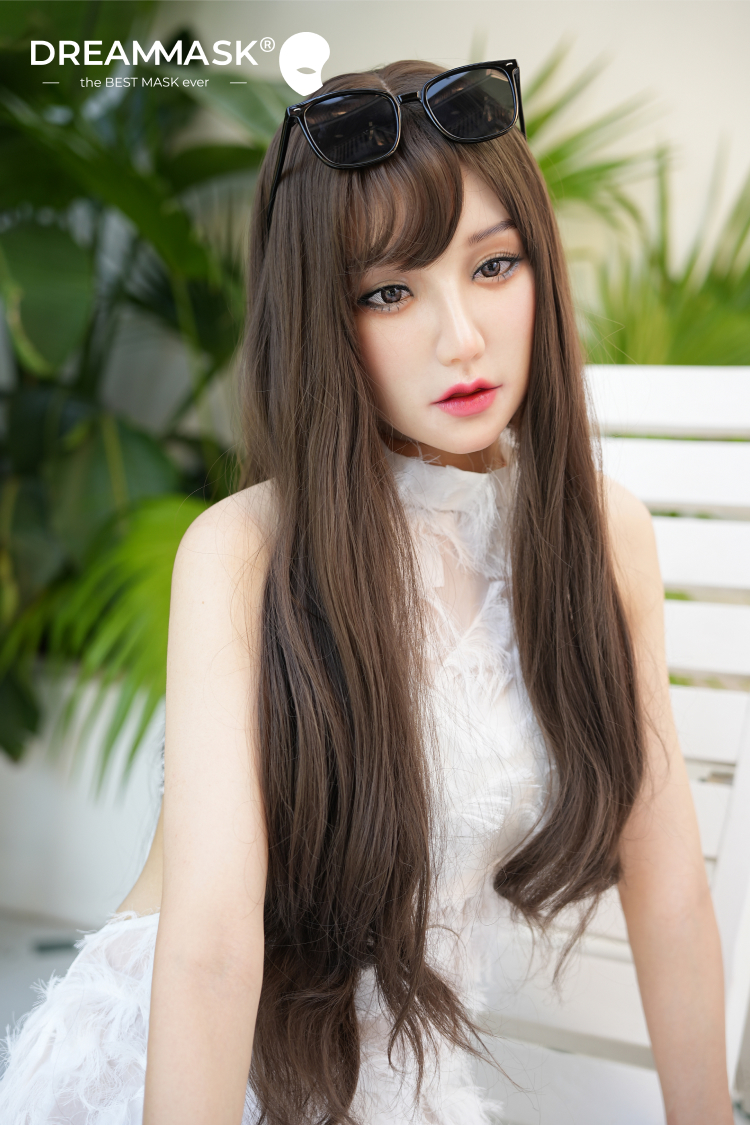新作登場！！AI美少女の瑶ちゃん　M27　フィメールマスク　超可愛い顏　ハーフマスク/全頭マスク　ノーマルメイク/ビューティーメイク/女神スペシャルメイク付き　瞳取り外し可能　高級シリコン素材　CDCOSER通販　女装子グッズ　全国送料無料-20
