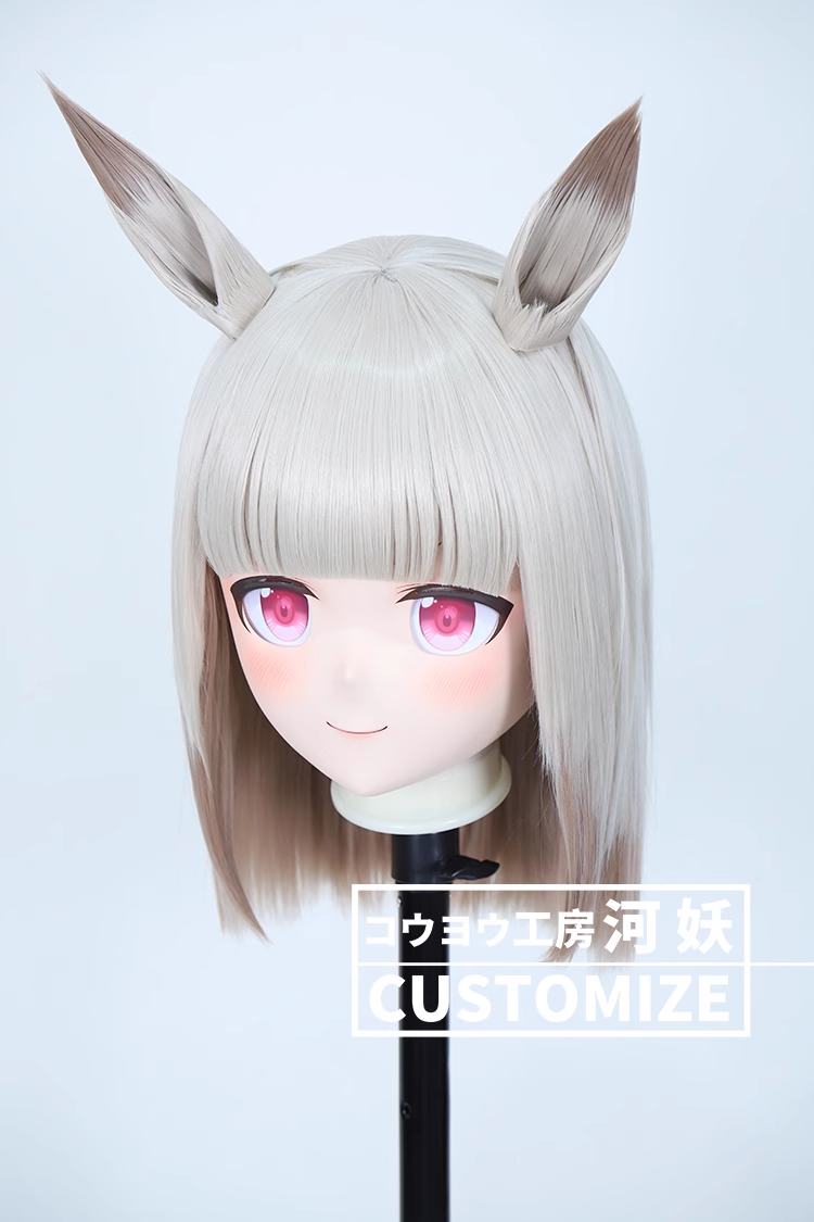 二次元美少女　鍵つき全頭面　KIGURUMIマスク(C-121~C-130)　通気孔付　高品質樹脂製　サイズオーダーメイド　フルヘッド　アニメマスク　河妖工房製品　正規品保証　全国送料無料-21