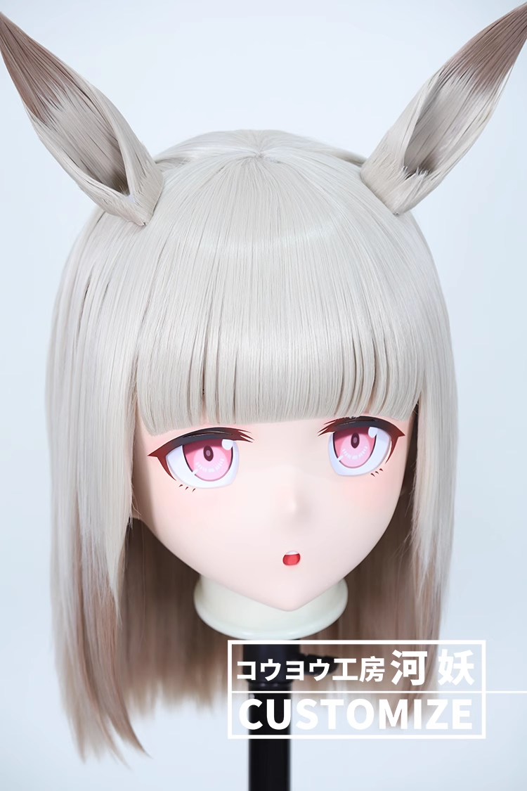 二次元美少女　鍵つき全頭面　KIGURUMIマスク(C-121~C-130)　通気孔付　高品質樹脂製　サイズオーダーメイド　フルヘッド　アニメマスク　河妖工房製品　正規品保証　全国送料無料-23