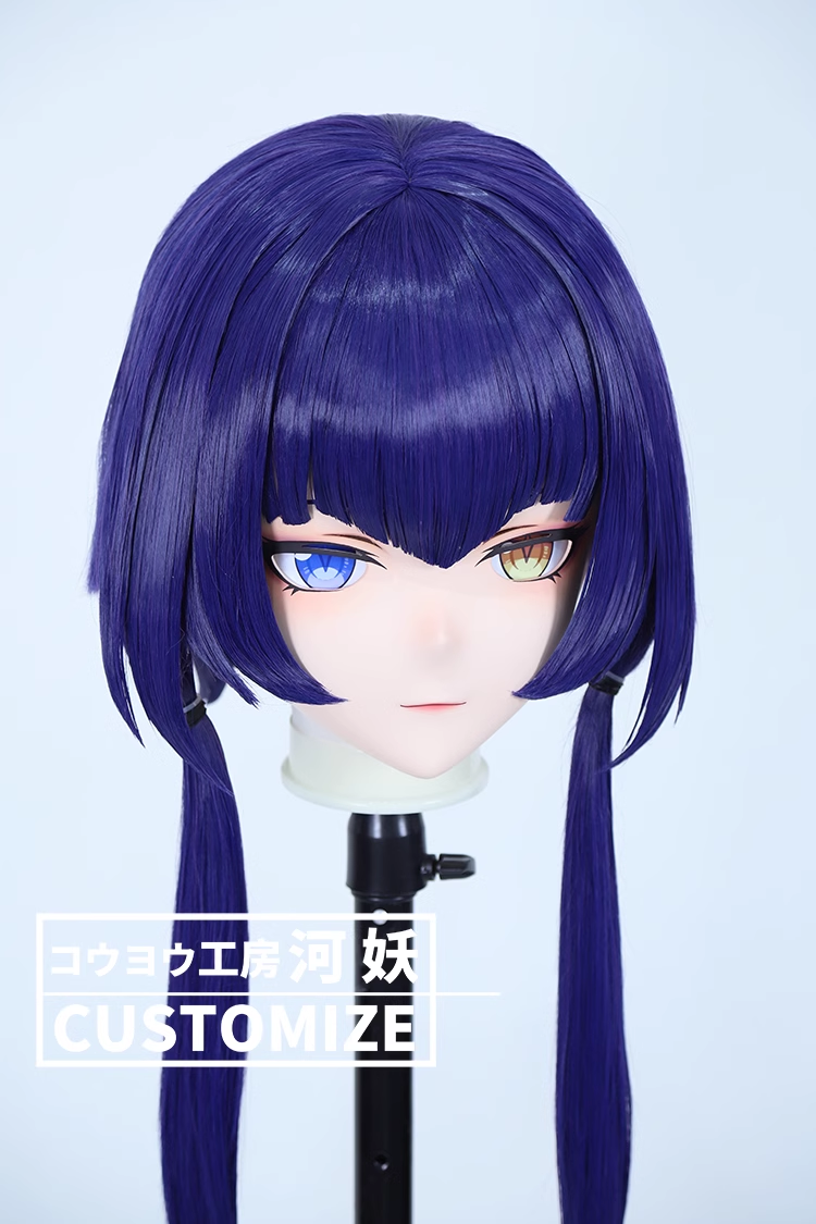 二次元美少女　鍵つき全頭面　KIGURUMIマスク(C-121~C-130)　通気孔付　高品質樹脂製　サイズオーダーメイド　フルヘッド　アニメマスク　河妖工房製品　正規品保証　全国送料無料-26