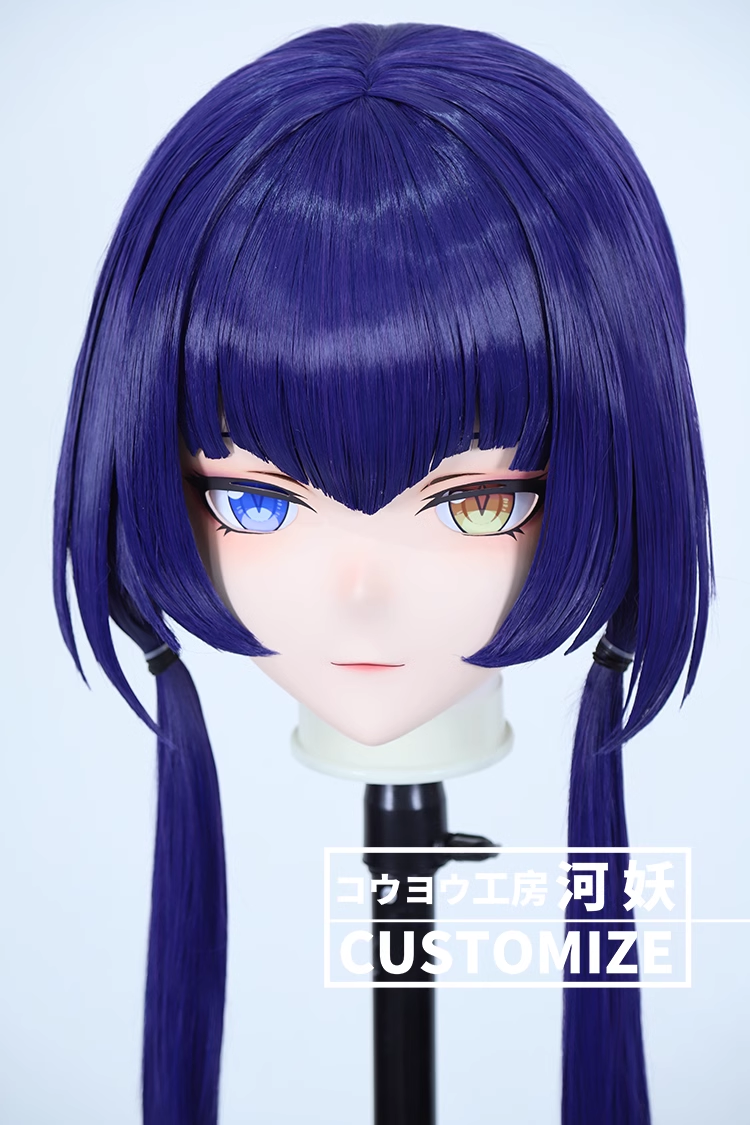 二次元美少女　鍵つき全頭面　KIGURUMIマスク(C-121~C-130)　通気孔付　高品質樹脂製　サイズオーダーメイド　フルヘッド　アニメマスク　河妖工房製品　正規品保証　全国送料無料-27