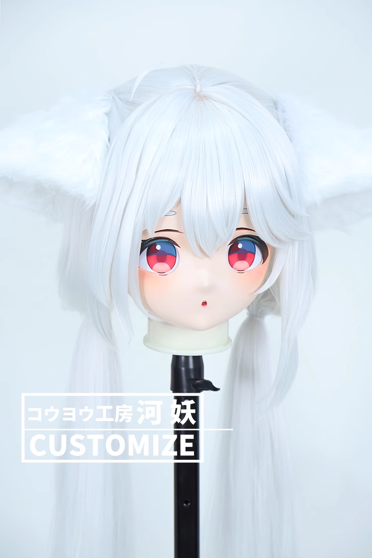 二次元美少女　鍵つき全頭面　KIGURUMIマスク(C-121~C-130)　通気孔付　高品質樹脂製　サイズオーダーメイド　フルヘッド　アニメマスク　河妖工房製品　正規品保証　全国送料無料-29