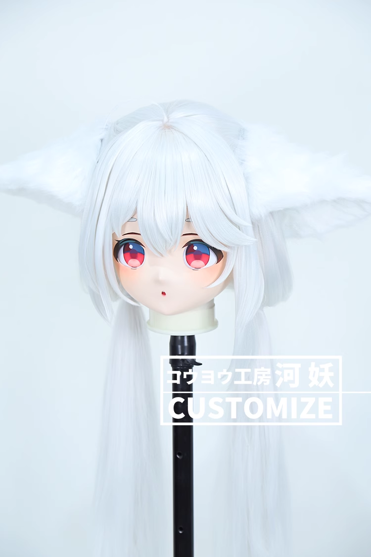 二次元美少女　鍵つき全頭面　KIGURUMIマスク(C-121~C-130)　通気孔付　高品質樹脂製　サイズオーダーメイド　フルヘッド　アニメマスク　河妖工房製品　正規品保証　全国送料無料-30