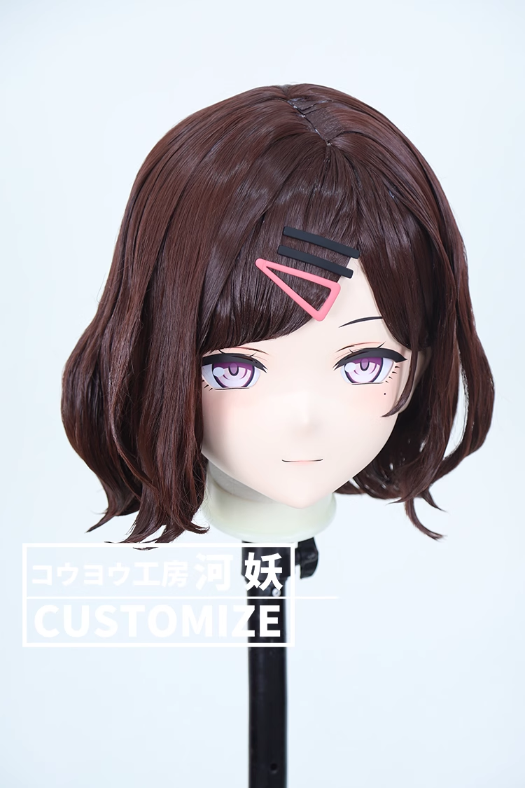 二次元美少女　鍵つき全頭面　KIGURUMIマスク(C-131~C-140)　通気孔付　高品質樹脂製　サイズオーダーメイド　フルヘッド　アニメマスク　河妖工房製品　正規品保証　全国送料無料-2