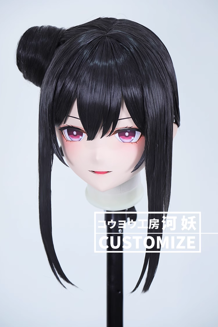 二次元美少女　鍵つき全頭面　KIGURUMIマスク(C-131~C-140)　通気孔付　高品質樹脂製　サイズオーダーメイド　フルヘッド　アニメマスク　河妖工房製品　正規品保証　全国送料無料-12