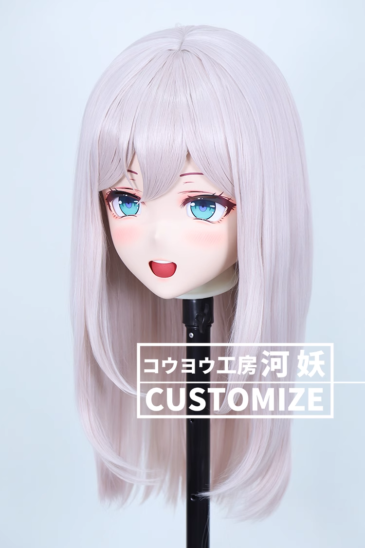 二次元美少女　鍵つき全頭面　KIGURUMIマスク(C-131~C-140)　通気孔付　高品質樹脂製　サイズオーダーメイド　フルヘッド　アニメマスク　河妖工房製品　正規品保証　全国送料無料-24