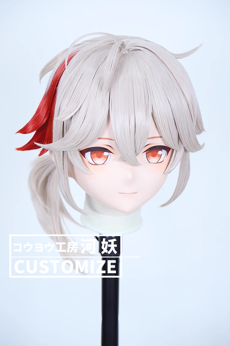 二次元美少女　鍵つき全頭面　KIGURUMIマスク(C-131~C-140)　通気孔付　高品質樹脂製　サイズオーダーメイド　フルヘッド　アニメマスク　河妖工房製品　正規品保証　全国送料無料-26