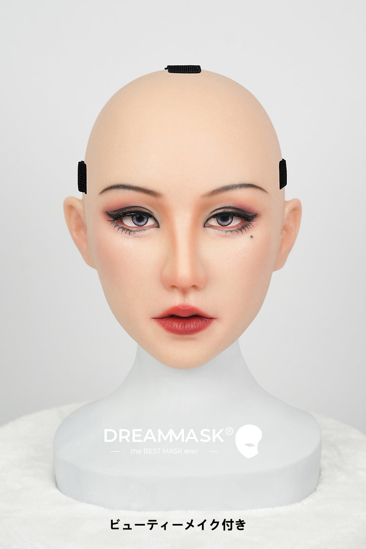 新作登場！！AI美少女の瑶ちゃん　M27　フィメールマスク　超可愛い顏　ハーフマスク/全頭マスク　ノーマルメイク/ビューティーメイク/女神スペシャルメイク付き　瞳取り外し可能　高級シリコン素材　CDCOSER通販　女装子グッズ　全国送料無料-25