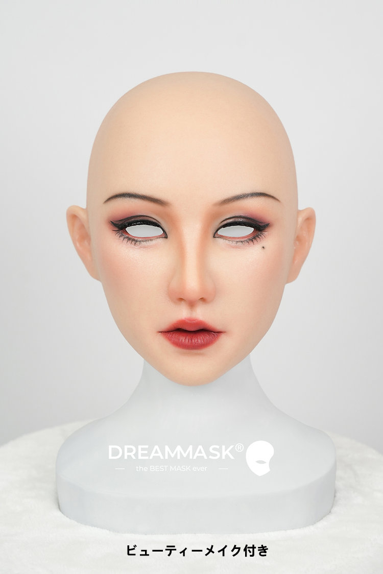 新作登場！！AI美少女の瑶ちゃん　M27　フィメールマスク　超可愛い顏　ハーフマスク/全頭マスク　ノーマルメイク/ビューティーメイク/女神スペシャルメイク付き　瞳取り外し可能　高級シリコン素材　CDCOSER通販　女装子グッズ　全国送料無料-31