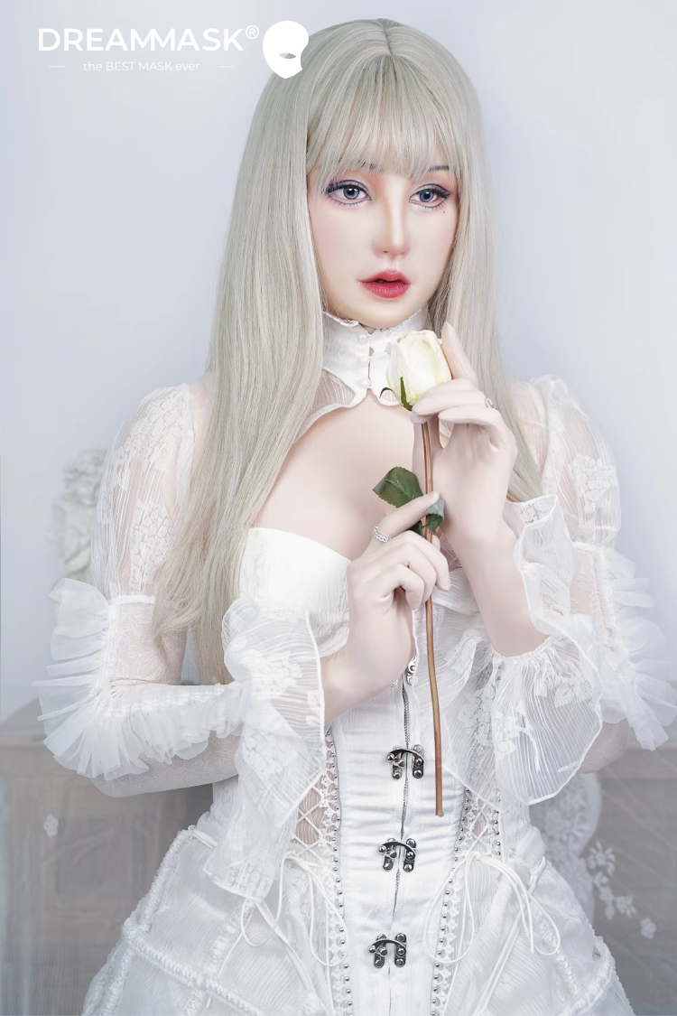 新作登場！！AI美少女の瑶ちゃん　M27　フィメールマスク　超可愛い顏　ハーフマスク/全頭マスク　ノーマルメイク/ビューティーメイク/女神スペシャルメイク付き　瞳取り外し可能　高級シリコン素材　CDCOSER通販　女装子グッズ　全国送料無料-33